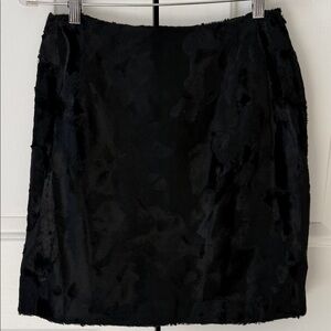 Chic Black Faux Fur Mini Skirt b Henri Bendel New York size 12